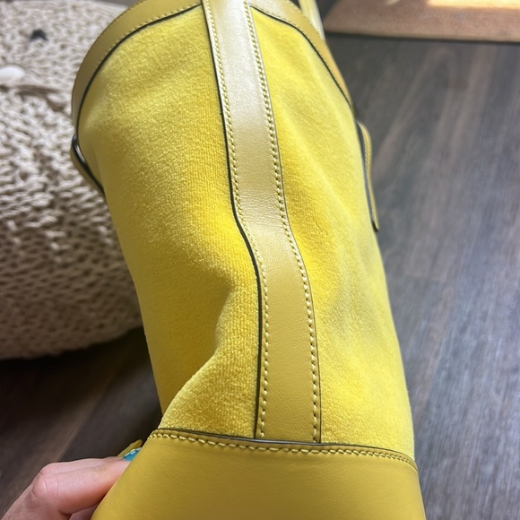 Jimmy Choo Nine2Five Logo Malibu Toweling East-West Tote Bag - Picture 6 of 12